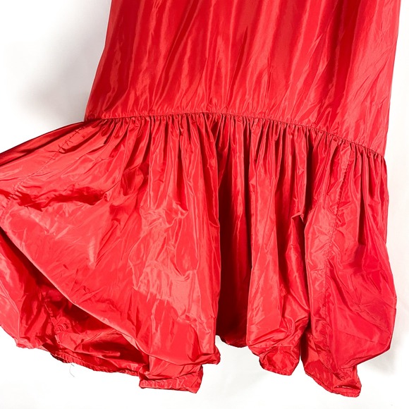 Staud Florence Gown Red Maxi Dress Spaghetti Strap Sleeveless A-Line Sz L - Picture 10 of 16